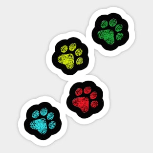 Paws color Sticker